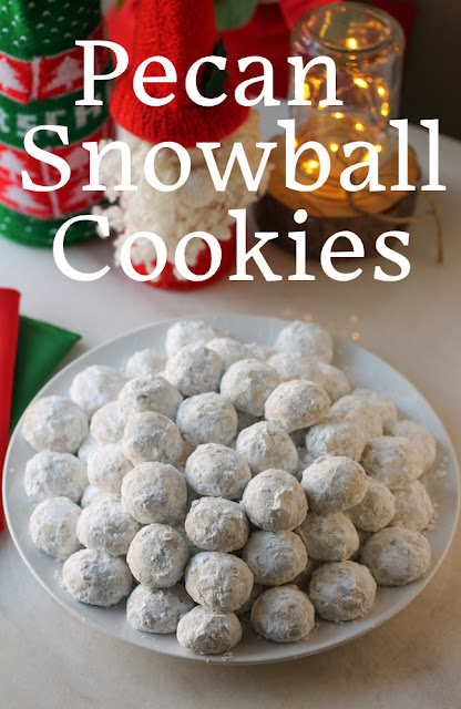 Food Lust People Love: These little bite-sized pecan snowball cookies are buttery, tender and just the right amount of sweet. They practically melt in your mouth.