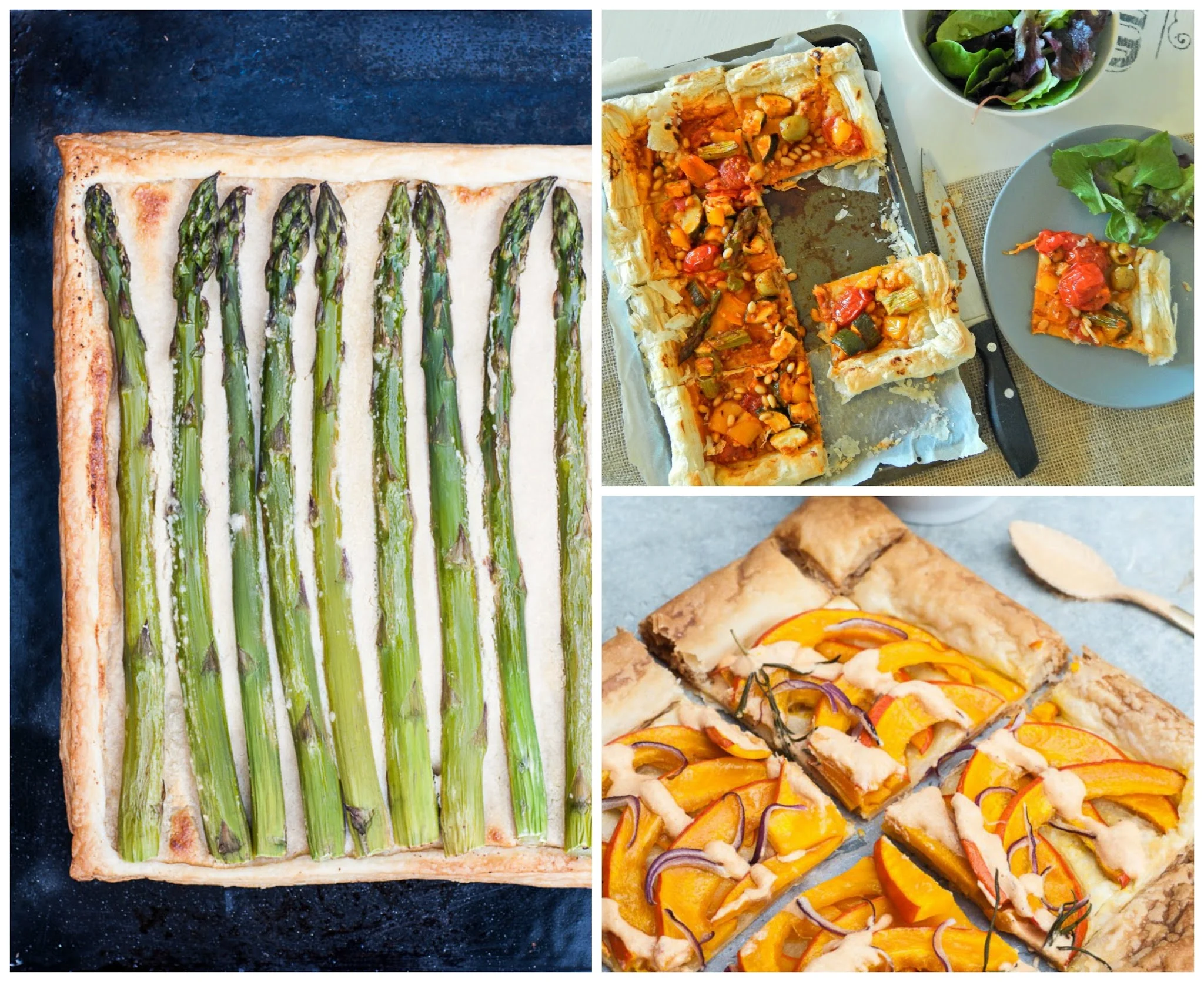 3 vegetable tarts 3 vegetable tarts.