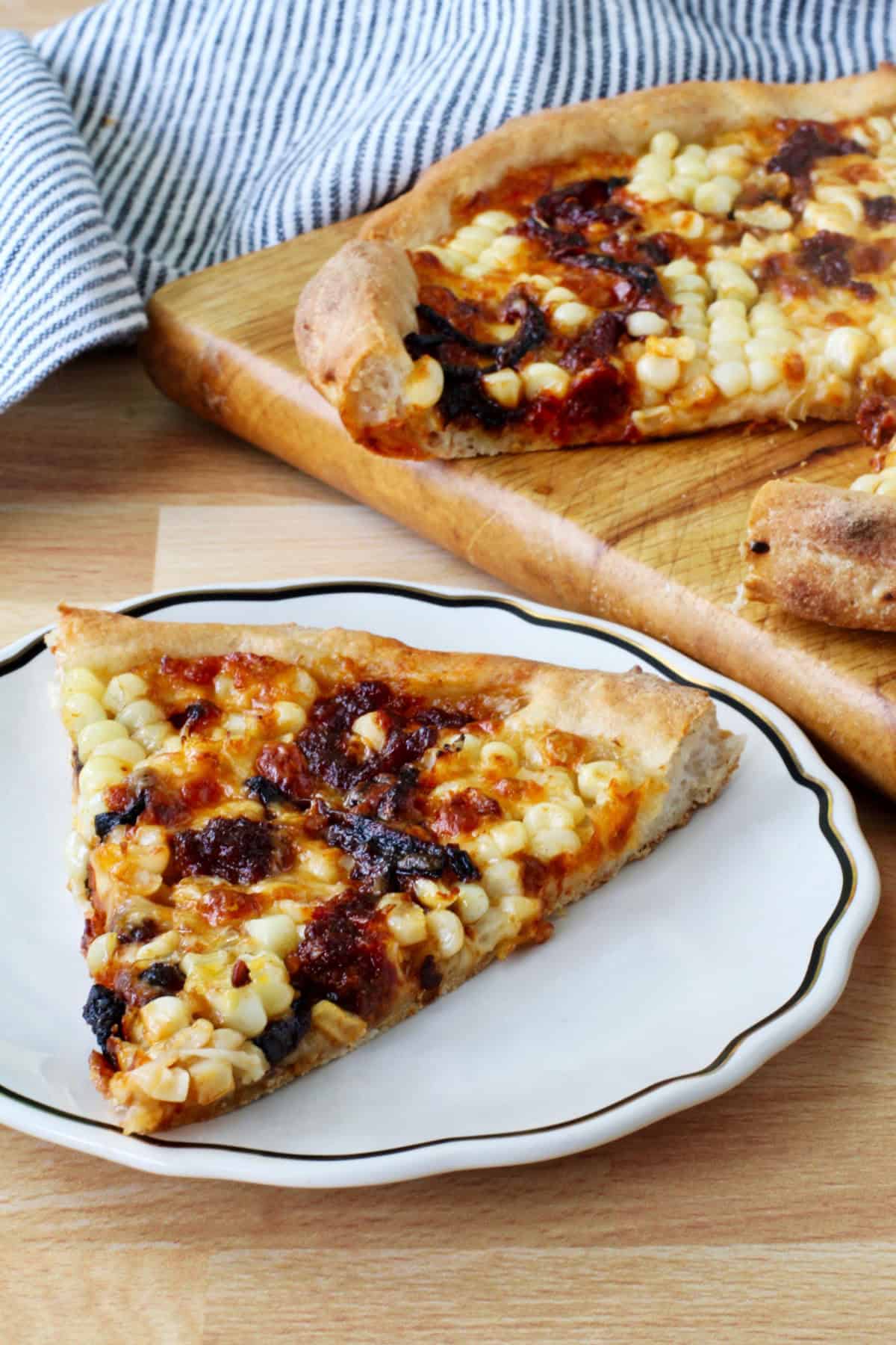Spicy Corn Pizza Slices.