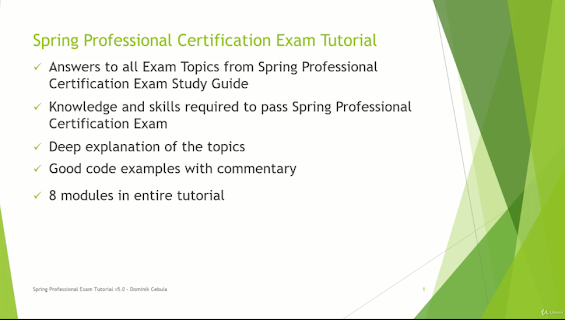 best online course to pass spring professional certification