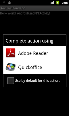 View PDF file by starting activity with intent of ACTION_VIEW View PDF file by starting activity with intent of ACTION_VIEW